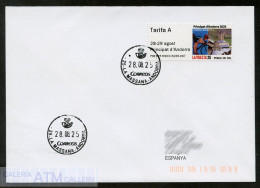 Delcampe - ANDORRA Correos (2025) Pli Premier Jour FDC ATM MDCC LA VUELTA 25 Poble De Pal, Cyclisme Cycling Ciclismo Fahrradfahren - Briefe U. Dokumente