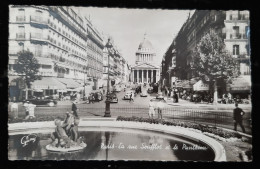 Delcampe - 75 - PARIS - La Rue Soufflot Et Le Panthéon - Animée - Voitures (1963) - Paris (05)