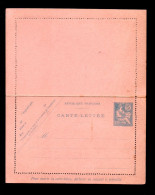 Delcampe - T CL5 - Carte Lettre Type Mouchon Retouché 25 Ct Bleu Sans Date - Kartenbriefe