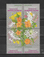 Delcampe - MARSHALL ISLANDS - ILES MARSHALL - 1986 - Bloc De 4 - Block Of 4 - FLEURS - FLOWERS - BLUMEN - - Islas Marshall
