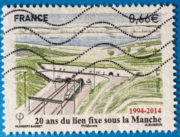 Delcampe - France 2014 : 20e Anniversaire De L'ouverture Du Tunnel Sous La Manche N° 4861 Oblitéré - Gebraucht