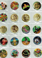 Delcampe - 20 Flippo's/ 20 Pogs Power Rangers (nrs 1 à 20) Lees De Beschrijving! Lisez La Description! - Other & Unclassified