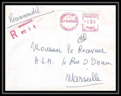 Delcampe - 05736 Lettre Cover Bouches Du Rhone Timbre Distributeur Marseille 21/6/1965 RECOMMANDE - EMA (Printer Machine)