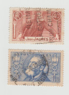 Delcampe - France 2 Timbres Année 1936 N° 318 Et 319 Oblitéré - Jean Jaurès - Gebraucht