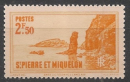 Delcampe - SPM - 1939-40 - N°YT. 206 - Langlade 2f50 Jaune-orange - Neuf Luxe** / MNH - Unused Stamps