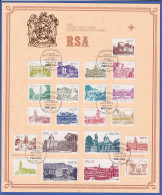 Delcampe - Südafrika RSA 1982 Freimarken Gebäude Mi.-Nr. 601-621 Gest. Auf Schmuckblatt - Andere & Zonder Classificatie