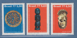 Delcampe - Brasilien 1977 Festival Schwarze Und Afrikanische Kunst  Mi.-Nr. 1578-80 ** - Altri & Non Classificati