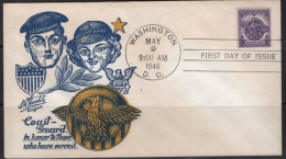 Delcampe - 1946 Staehle First Day Cover, Honorable Discharge - 1941-1950