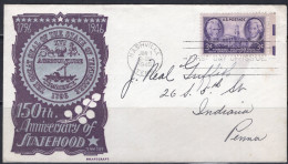Delcampe - 1946 Staehle First Day Cover, Tennessee Statehood - 1941-1950