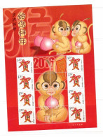 Delcampe - China 2010s Monkey Sheet - Ungebraucht