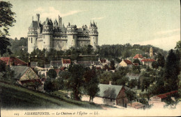 Delcampe - CPA Pierrefonds Le Chateau Et L'Eglise - Pierrefonds