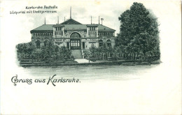 Delcampe - Gruss Au Karlsruhe - Festhalle - Litho - Karlsruhe
