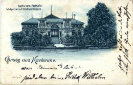 Delcampe - Gruss Au Karlsruhe - Festhalle - Litho - Karlsruhe