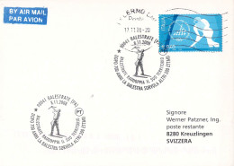 Delcampe - Italy 2008 Commemorative Airmail Cover Sent From Palermo To Kreuzlingen, Switzerland, Franked €0.65 Torino 2006 Winter O - Waffenschiessen