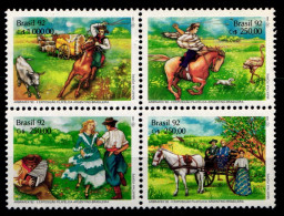 Delcampe - Brasilien 2458-2461 Postfrisch Viererblock #GZ426 - Altri & Non Classificati