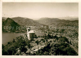 Delcampe - Lago Di Lugano TI Kulm Hotel Monte Bre Mit Monte San Salvatore Und Monte Rosa - Altri & Non Classificati