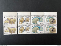 Delcampe - USSR Russia 1987 - Pair Of WWF W.W.F. Polar Bears White Bear Wild Animals Fauna Animal Organization Stamps MNH - Nuovi