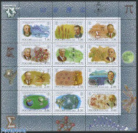 Delcampe - Russia 2000 Scientific Achievements S/s, Mint NH, Nature - Science - Transport - Dogs - Atom Use & Models - Esperanto .. - Physics