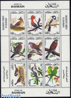 Delcampe - Bahrain 1991 Birds 9v M/s, Mint NH, Nature - Birds - Birds Of Prey - Parrots - Bahrein (1965-...)