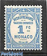 Delcampe - Monaco 1925 1Fr, Postage Due, Stamp Out Of Set, Mint NH - Other & Unclassified