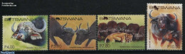 Delcampe - Botswana 2015 African Buffalo 4v, Mint NH, Nature - Animals (others & Mixed) - Cat Family - Botswana (1966-...)