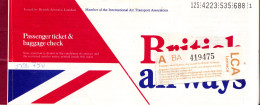 Delcampe - AIRPLANE TICKET , BRITISH AIRWAYS - ENGLAND , ISRAEL 1981 - Europa