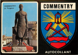 Delcampe - COMMENTRY Allier Le Forgeron Carte Autocollante 1 (scan Recto-verso) KEVREN640 - Commentry