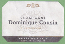 Delcampe - Gro 055 Étiquette Dominique Cousin - Champagne