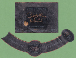 Delcampe - Gro 061 Étiquette Courtillier Marlot - Champagne