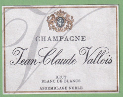 Delcampe - Gro 041 Étiquette Jean-Claude Vallois - Champagne