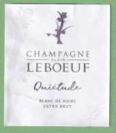 Delcampe - Gro 030 Étiquette Alain Leboeuf - Champagne