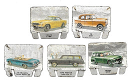 Delcampe - CD08 - PLAQUE LA BASQUAISE - VOLGA GAZ 22 - PLYMOUTH VAILLANT - SKODA STW - VOLVO 1800 - TZ SIDER - Auto's