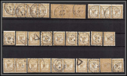 Delcampe - 95181 TAXE N°45 Bandes Et Paires  TB Oblitérés Top Oblitérations - Gebraucht