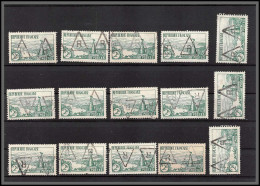 Delcampe - 95163 N°301 Riviere Bretonne Cahet R Triangle Double Frappe RR X 15 Exemplaires B/TB Oblitérés - Gebraucht