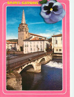 Delcampe - 09 - Saint Girons - L'église, Le Pont Sur Le Salat - CPM - Carte Neuve - Voir Scans Recto-Verso - Saint Girons