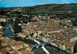 Delcampe - 09 - Saint Girons - Vue Générale Aérienne - CPM - Etat Trous De Punaises Visibles Et Tachée Au Dos - Voir Scans Recto-Ve - Saint Girons