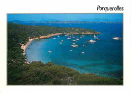 Delcampe - 83 - Ile De Porquerolles - Vue Aérienne - La Pointe De Bon Renaud - CPM - Voir Scans Recto-Verso - Porquerolles