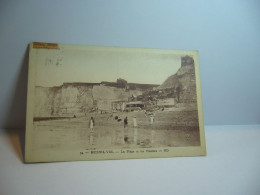 Delcampe - MESNIL VAL 76 SEINE MARITIME LA PLAGE ET LES FALAISES CPA 1929 - Mesnil-Val
