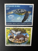 Delcampe - Mali 2023 Mi. ? Journée Mondiale Environnement Faune Fauna Oiseau Bird Tortue Turtle Owl Singe Champignon - Hiboux & Chouettes