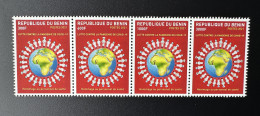 Delcampe - Benin 2021 Mi. 1684 - 1688 Struggle Against Lutte Contre Pandemie COVID-19 Pandemic Coronavirus Strip Bande - Bénin – Dahomey (1960-...)