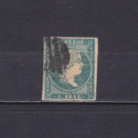 Delcampe - SPAIN 1856, Sc# 42, CV $200, Wmk Crossed Lines, USED - Gebraucht