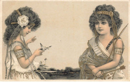 Delcampe - MIKIEP7-032- DEUX FILLETTES PAR ILLUSTRATEUR KIRCHNER ?? - Kirchner, Raphael