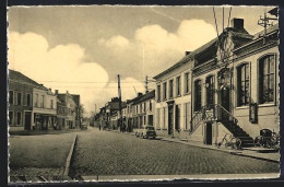 Delcampe - AK Nieuwkerken-Waas, Gemeentehuis En Statiestraat - Sonstige & Ohne Zuordnung