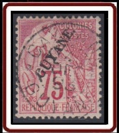 Delcampe - Guyane Française 1886-1915 - N° 27 (YT) N° 27 I (AM) Oblitéré. - Usati