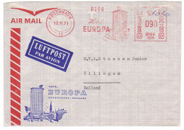 Delcampe - Meter Cover Denmark 1971 Hotel Europa - Sonstige & Ohne Zuordnung