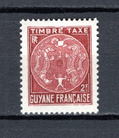 Delcampe - GUYANE  TAXE  N° 26     NEUF AVEC CHARNIERE   COTE  0.50€    MEDAILLON - Nuovi