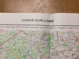 Delcampe - Carte IGN 1/100000 ème 58 Cosne Sur Loire Et Sa Région - Topographische Karten
