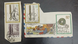 Delcampe - 1980,1982 CHINA LOT OF 5 USED STAMPS ON PAPER - Used Stamps