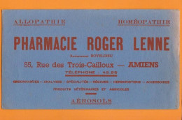 Delcampe - BUVARD : Pharmacie ROGER LENNE   Amiens  & Cote  169 - Drogheria