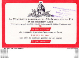 Delcampe - 712z   Buvard Compagnie Assurance Vie Tampon Raymond Philippe à Gap (05) - Bank & Versicherung